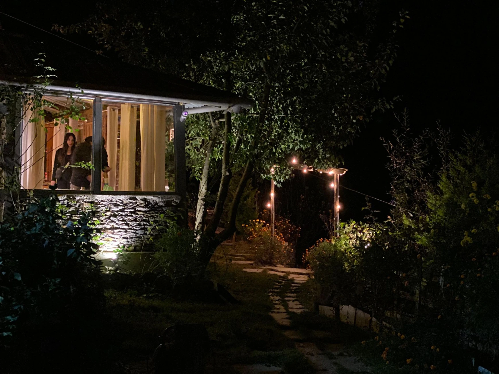 Outdoor seating area at Nirvana Tandi Jibhi