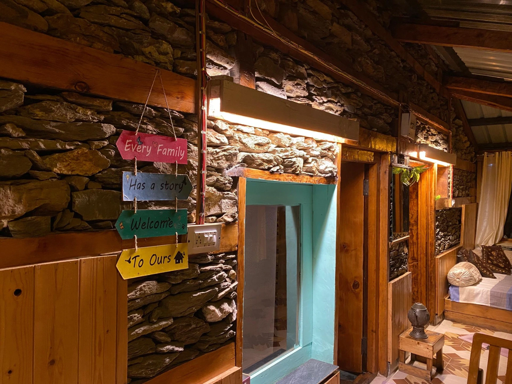 Outdoor seating area at Nirvana Tandi Jibhi